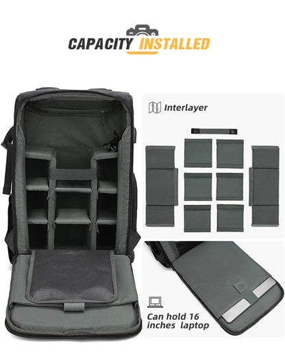 VoltNest Large Capacity Camera Backpack | Oxford Cloth DSLR Photography Travel Bag - VoltNest