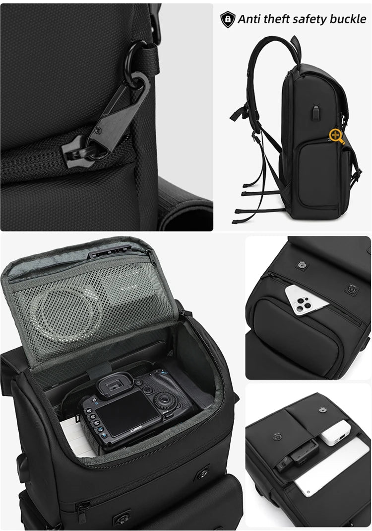 VoltNest Large Capacity Camera Backpack | Oxford Cloth DSLR Photography Travel Bag - VoltNest
