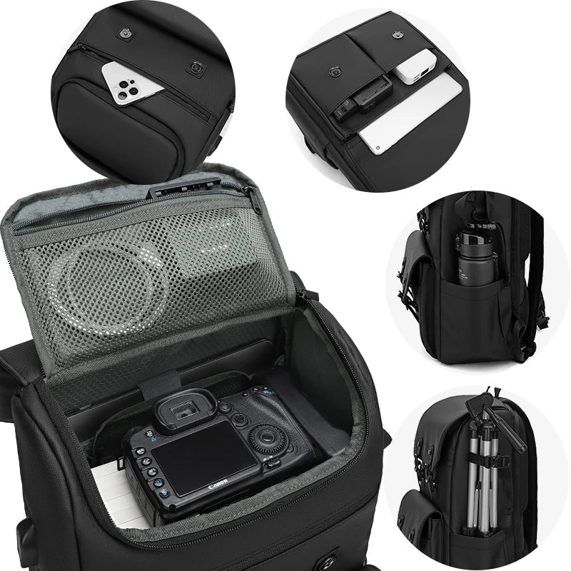VoltNest Large Capacity Camera Backpack | Oxford Cloth DSLR Photography Travel Bag - VoltNest