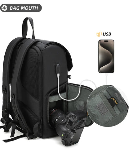VoltNest Large Capacity Camera Backpack | Oxford Cloth DSLR Photography Travel Bag - VoltNest